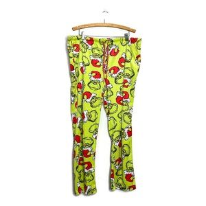 Dr. Suess The Grinch Green Velour Super Soft Pajama Pants Women’s Size 2x